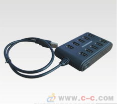 USB 2.0双排10口HUB 高效扩展，轻松对接多设备